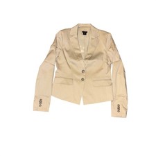 Ann Taylor Blazer Size 2 Beige Two Button Professional Career Suit Jacket
