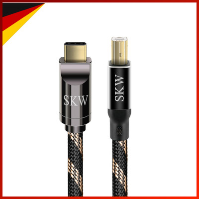 USB Typ C auf USB B-Kabel 3m Nylon Druckerkabel für MacBook Scanner