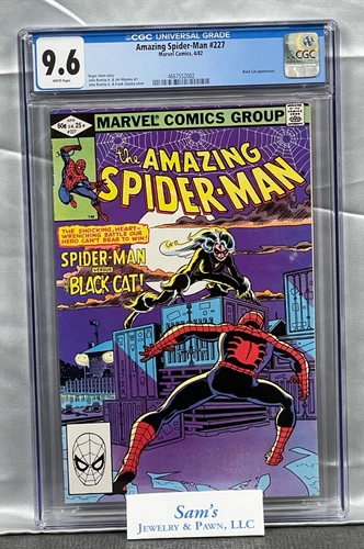 The Amazing Spider-Man #227 CGC 9.6 ❄️Snow WHITE Pages❄️ Black Cat!! Marvel 1982
