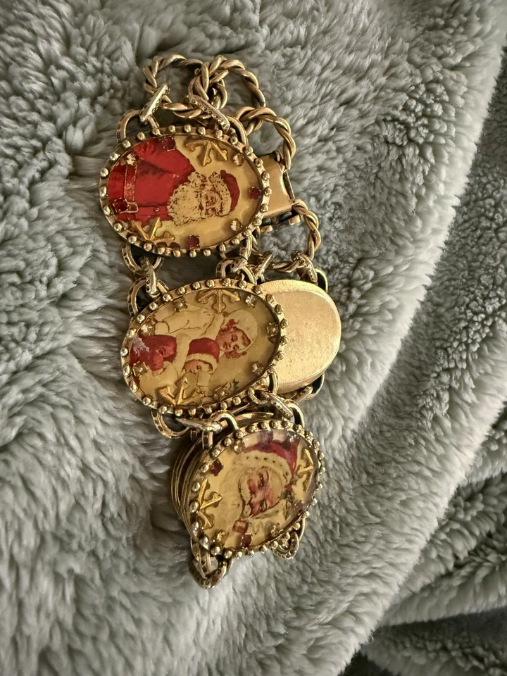 Maximal Art John Wind Vintage Navidad Tema Imagen Dije Pulsera Raro Encontrar Foto 4 de 4