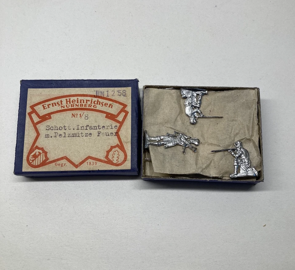 Vintage Ernst Heinrichsen Lead Toy Soldiers Flats Unpainted Turkish Camp 1850 - Image 3 of 4