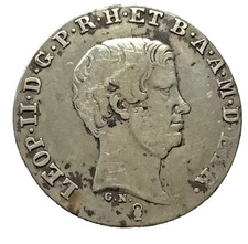 1845 Tuscany Paolo Italy State Silver Coin Leopold II Free UK post #Y161