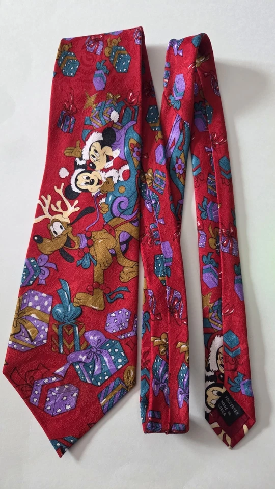 Corbata de Colección Disney Mickey Unlimited Para Hombre Navidad Mickey Minnie Pluto Foto 2 de 4