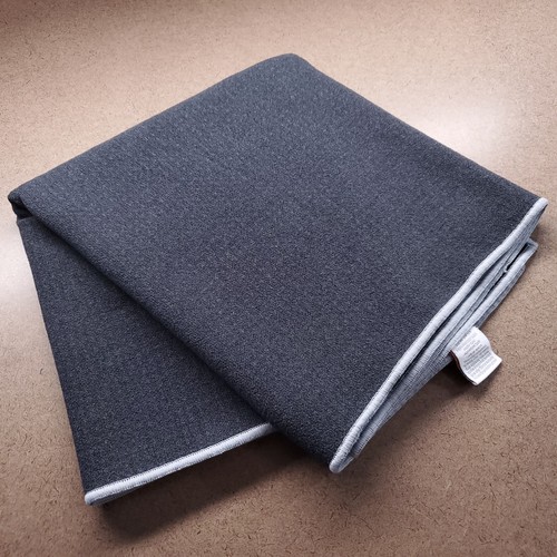 Yogitoes Skidless Yoga Towel Mat 24 x 62 Dark Gray Fitness Pilates Non Slip