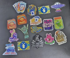 Dutch Bros Lot of 17 Stickers Pickle Bigfoot Hang loose Pink Frog & More