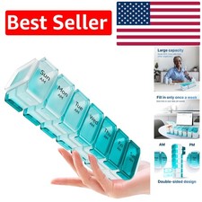Travel-Friendly Extra Large Pill Organizer - Secure Snap-Lock  No Spill Design