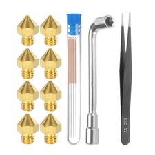 3D Nozzles Kit, 8pcs 3D Printer Brass Nozzles 0.5mm, 5pcs Cleaning Needles