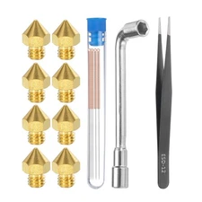3D Nozzles Kit, 8pcs 3D Printer Brass Nozzles 0.5mm, 5pcs Cleaning Needles