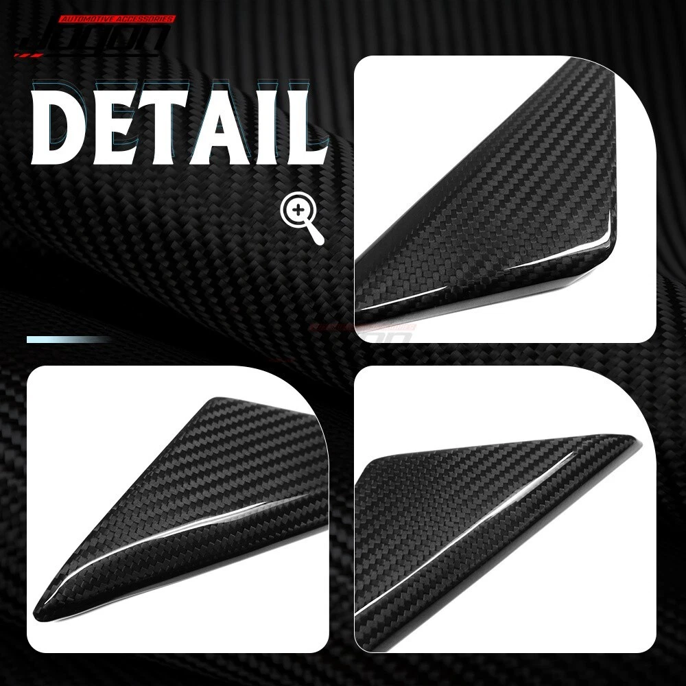 Dry Carbon Front Window Triangle Plate Panel Trim for Ford S650 Mustang GT 2024+ - Picture 3 of 13