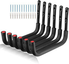 6 Pack Kayak Storage Hooks, 15.5 Inch Wall Mount Canoe Hangers, Heavy Duty Snowb