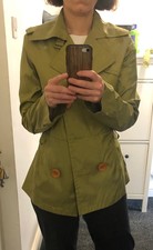 Women's Trench Coat - Polo Garage - Green - Size S/8