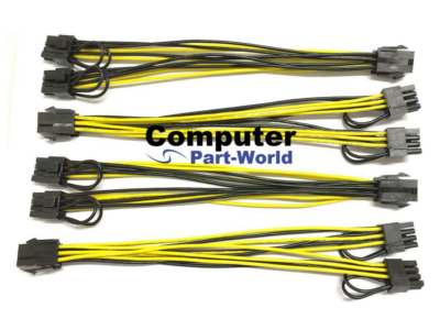 Cable Pcie Splitter Mining 4PCS PCI-E 6pin To Dual 8pin Y-Splitter