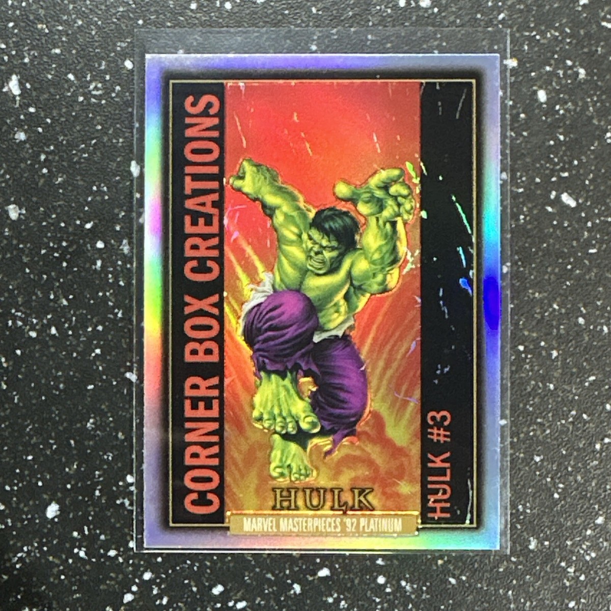 2024 Marvel Masterpieces 92 Platinum Corner Box Creations RAINBOW