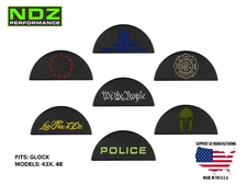 for Glock 43X 48 Grip Frame Plug Aluminum Color Filled Laser Engraved Patriotic