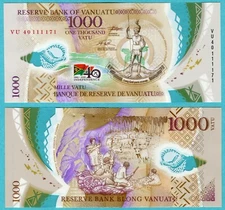 Vanuatu 1000 Vatu 2020 P21 UNC - Polymer / Commemorative 40th
