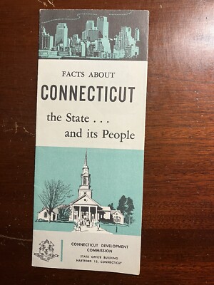 Facts About Connecticut Brochure The State and its People Vintage Brochure Vtg