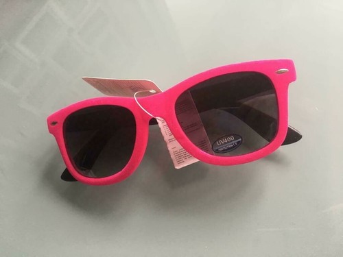 Occhiali da sole fucsia Montatura 'pelosa' Con stanghette leopardate /  zebrate | eBay