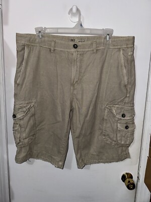 NWOT Mens Buckle BKE Max Athletic Fit Cargo Shorts Beige/Pelican Sz 40/24L