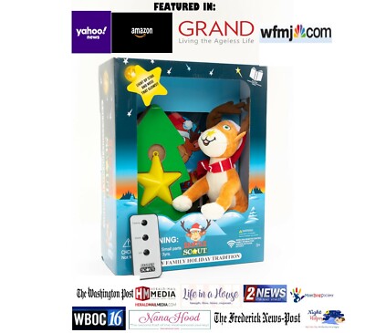 Santa's Scout Activity Kit- w/children's book, plush and light up remote star!