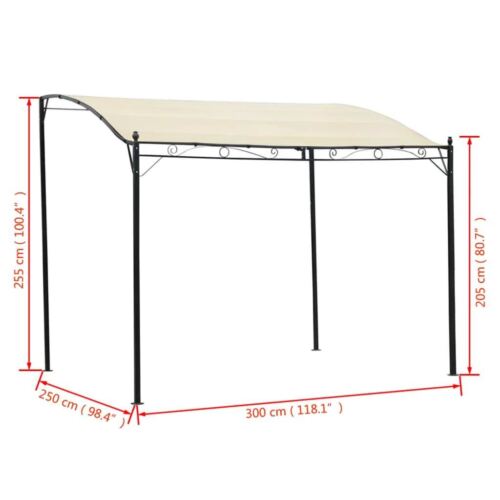 Outdoor Gazebo Garden Patio Sun Shade Fabric Canopy Steel Frame Picnic Shelter - Picture 5 of 5