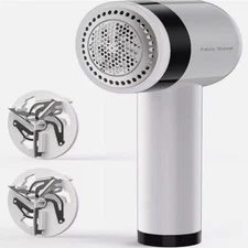 2-in-1 Sonic Lint Remover Fabric Shaver Handheld Device wi/ Pull Out Lint Roller