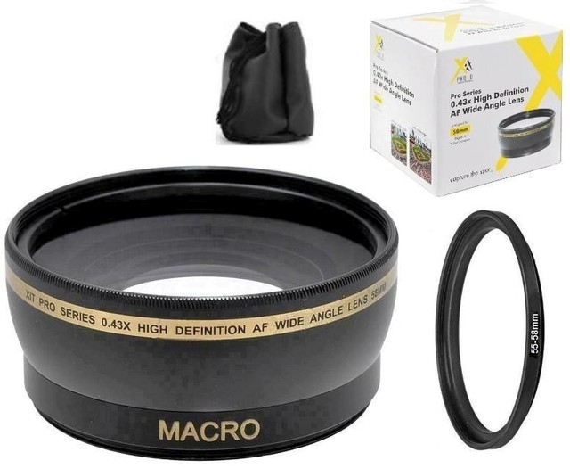 55mm Pro Series Digital HD Wide Angle Lens For Sony FDRAX53 FDRAX43 Camcorder eBay