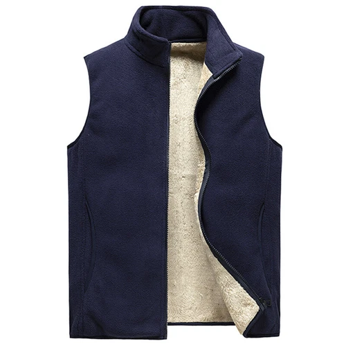 Herren Polar Fleece Weste Bodywarmer ärmellose Jacke Sherpa gefüttert Gilet Weste - Bild 3 von 13