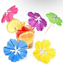 150x Umbrella Snacks Picks Toothpicks Parasol Cocktail Sticks Wood Tooth Prop