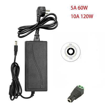Netzteil 12V 5A 10A Trafo AC/DC Adapter Treiber 60W 120W für LED Stripe Streifen