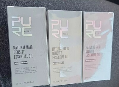 Pack Of 3 Purc Natural Hair Density Nourish Scalp Essential Oil Hair Growth (B¹)