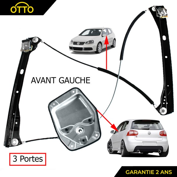 Elektrische Fensterheber Vorne Links FüR Volkswagen Golf 5 (2 TüRen) 1K3837461A-image