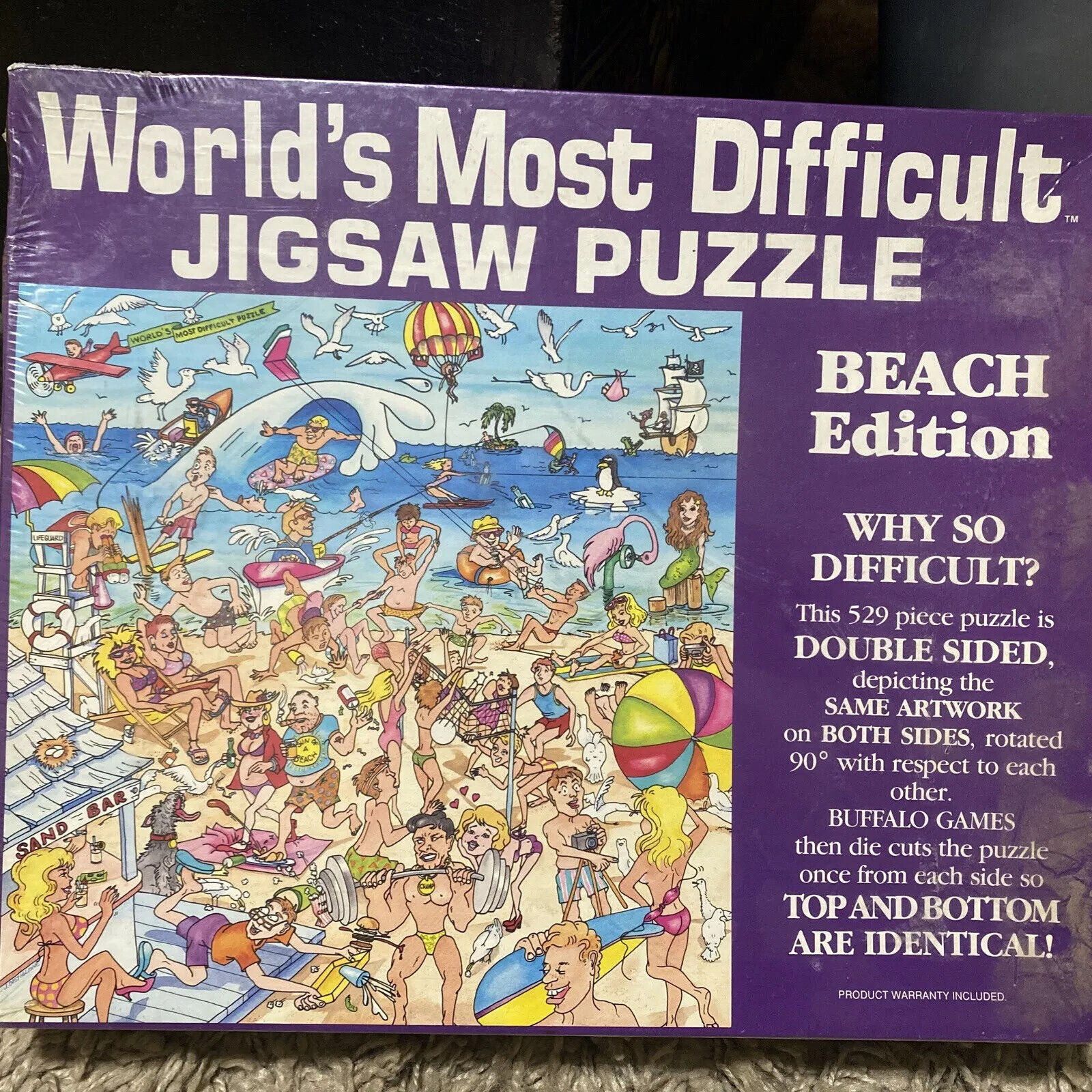 Worlds Most Difficult Jigsaw Puzzle Beach Edition Vintage Buffalo 