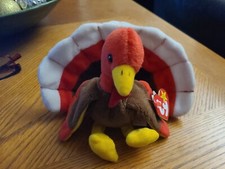 TY BEANIE BABIES GOBBLES THE TURKEY 1996 TAG ERRORS MINT RETIRED RARE (ORIGINAL)