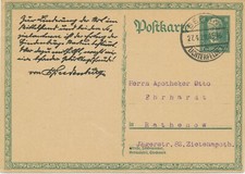 DEUTSCHES REICH 1929 8 (+7) Pf. Sonderpostkarte 80. Geburtstag von Hindenburg