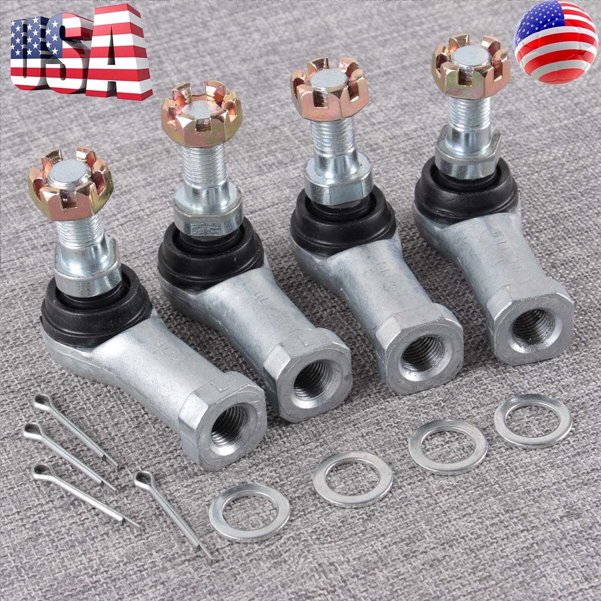 Tie Rod End Kit (2 Sets) - Fits Honda TRX350FM Rancher S 4x4 2000-2006 ATV Models