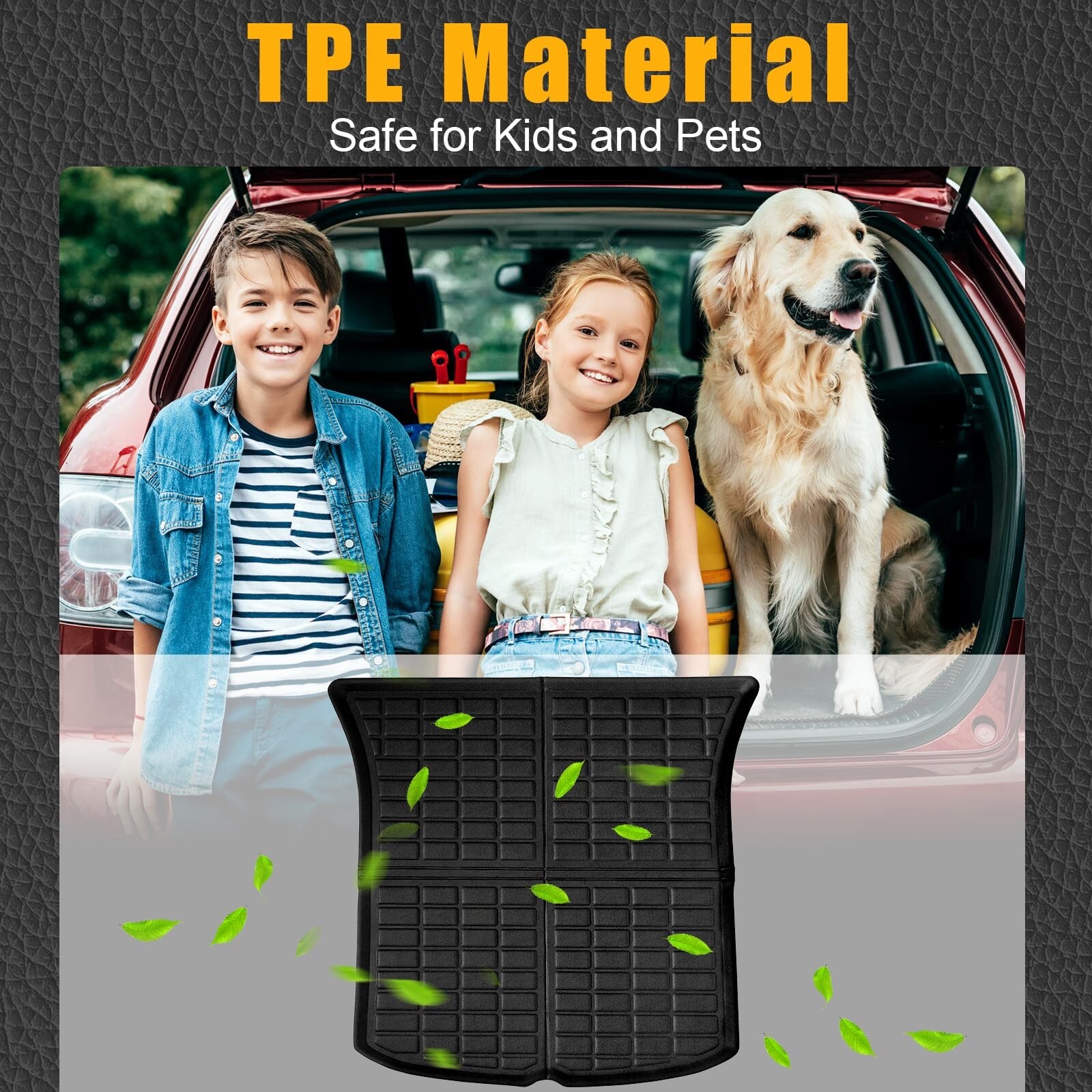 All Weather Floor Mats Cargo Liners for 20202023 Tesla Model Y Front