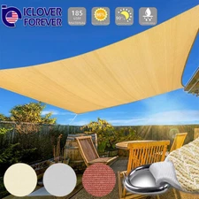 Sun Shade Sail Canopy Patio Garden Covers Outdoor Rectangle Awning Pool Sunshade