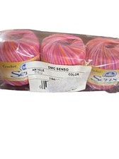 DMC Crochet Senso Quick Finish 1702 Variegated Pink And Orange.