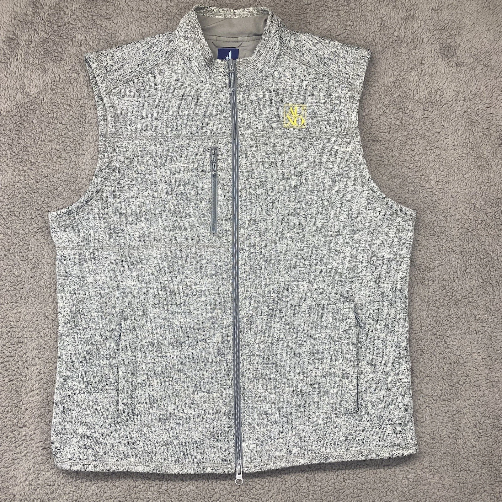 Johnnie O Vest Mens Large Light Gray Wes Full Zip Fleece Casual JMVT1310
Opens in a new window or ta