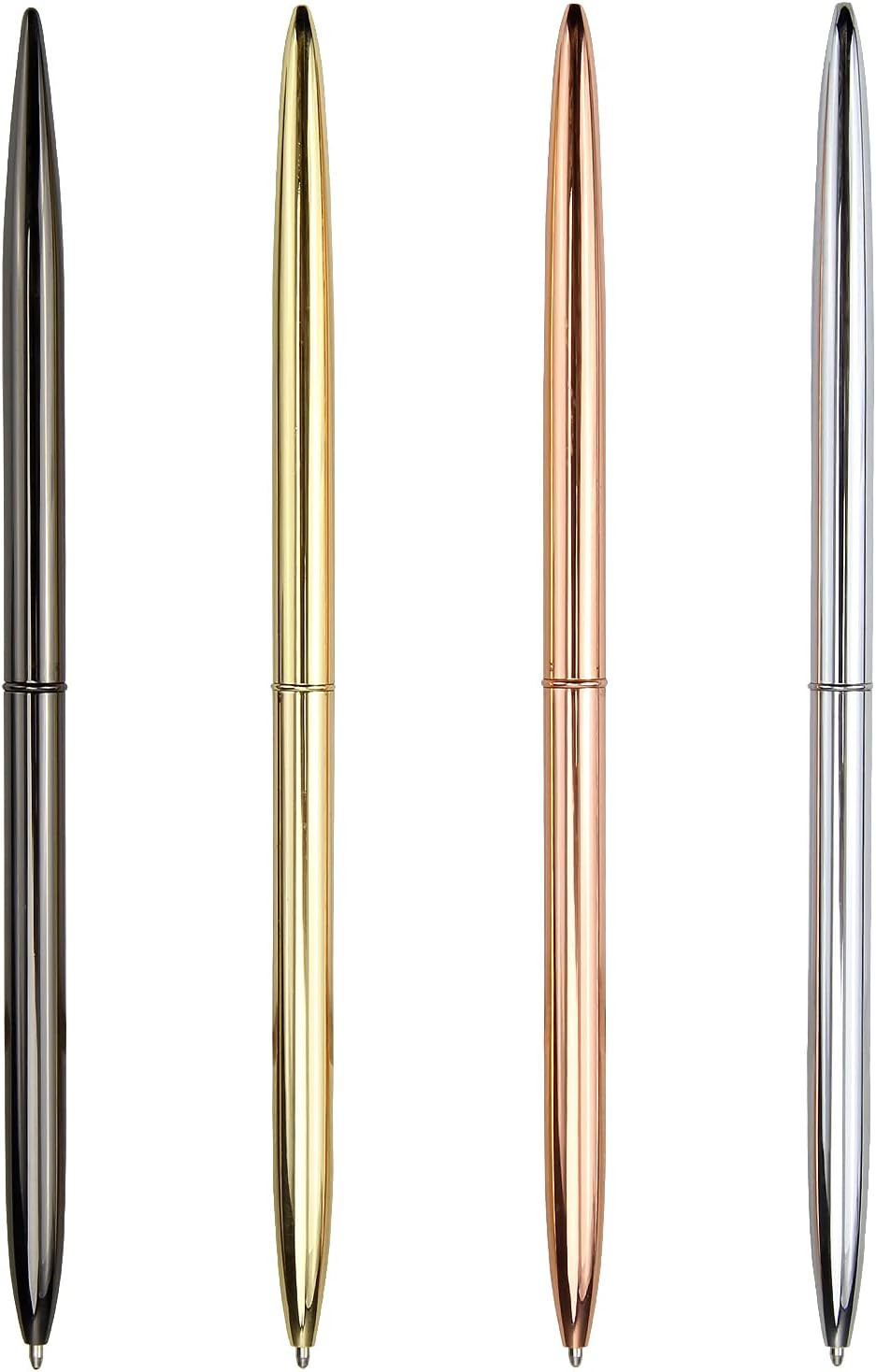 4 Stück Kugelschreiber, Dual Heads Metall Kugelschreiber, Büro/Hotelbedarf, sch