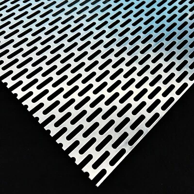 Langloch Alu Lochblech LV 5x20 2,0mm dick Lüftungsgitter Gitter Wunschzuschnitt - Bild 1 von 3