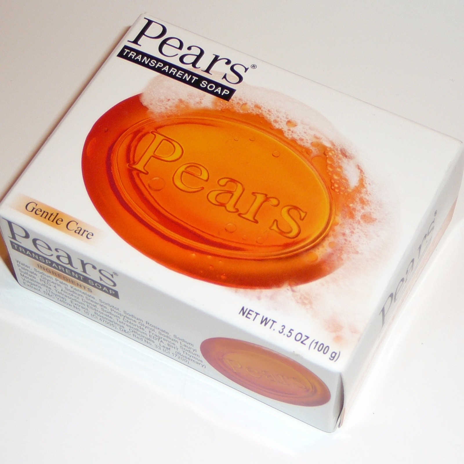 Pears Glycerin Bar Soap * 2 BARS * 3.5 oz Each Gentle Care Transparent