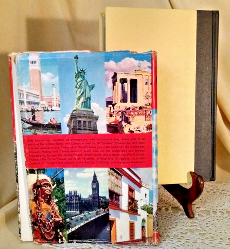 AROUND THE WORLD IN 2,000 PICTURES RUNYON BERGANE MAPS DOUBLEDAY REV 1959 HC/DJ. - Picture 2 of 20