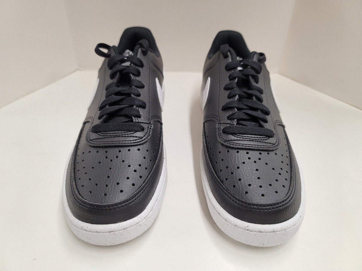 Size 7.5 - Nike Court Vision Next Nature Low Black White for sale