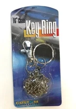 Biker Wallet Key Ring 16" Nickel Steel Pocket Chain with Swivel Snap 44471