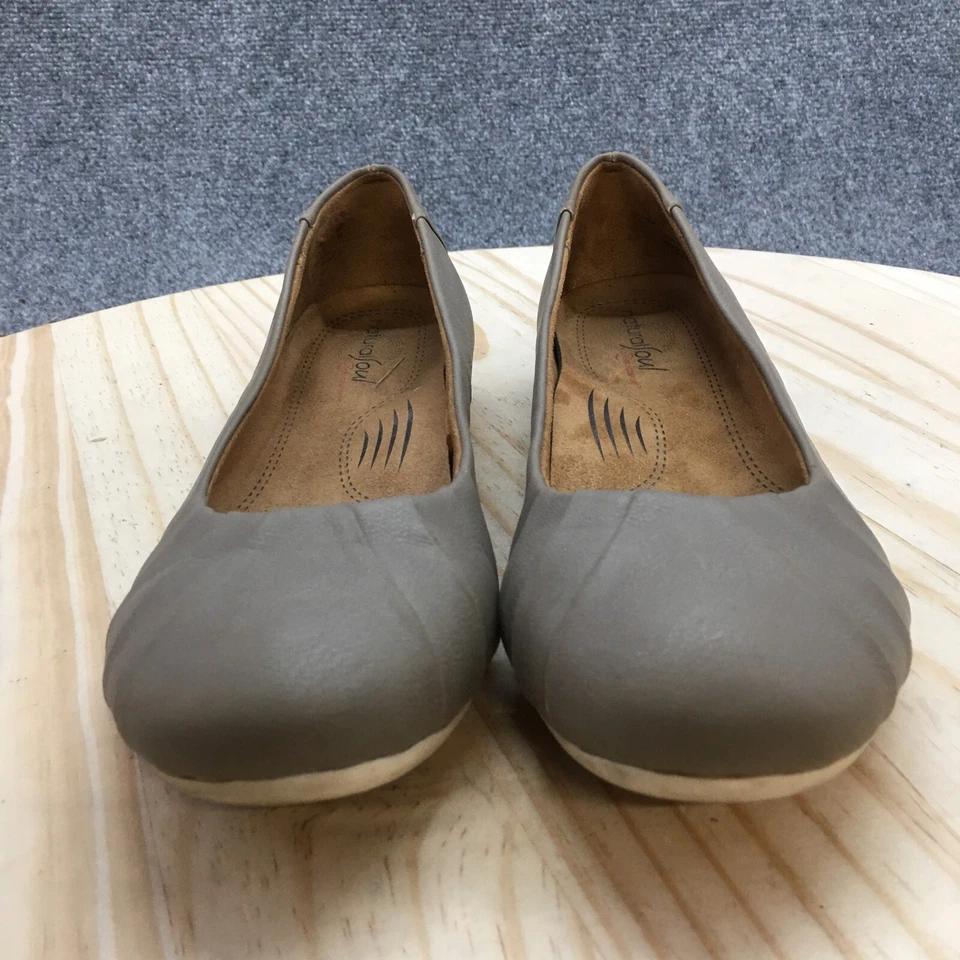 Zapatos planos sin cordones Natural Soul para mujer 9 M Orlando gris imitación cuero informales Foto 4 de 4
