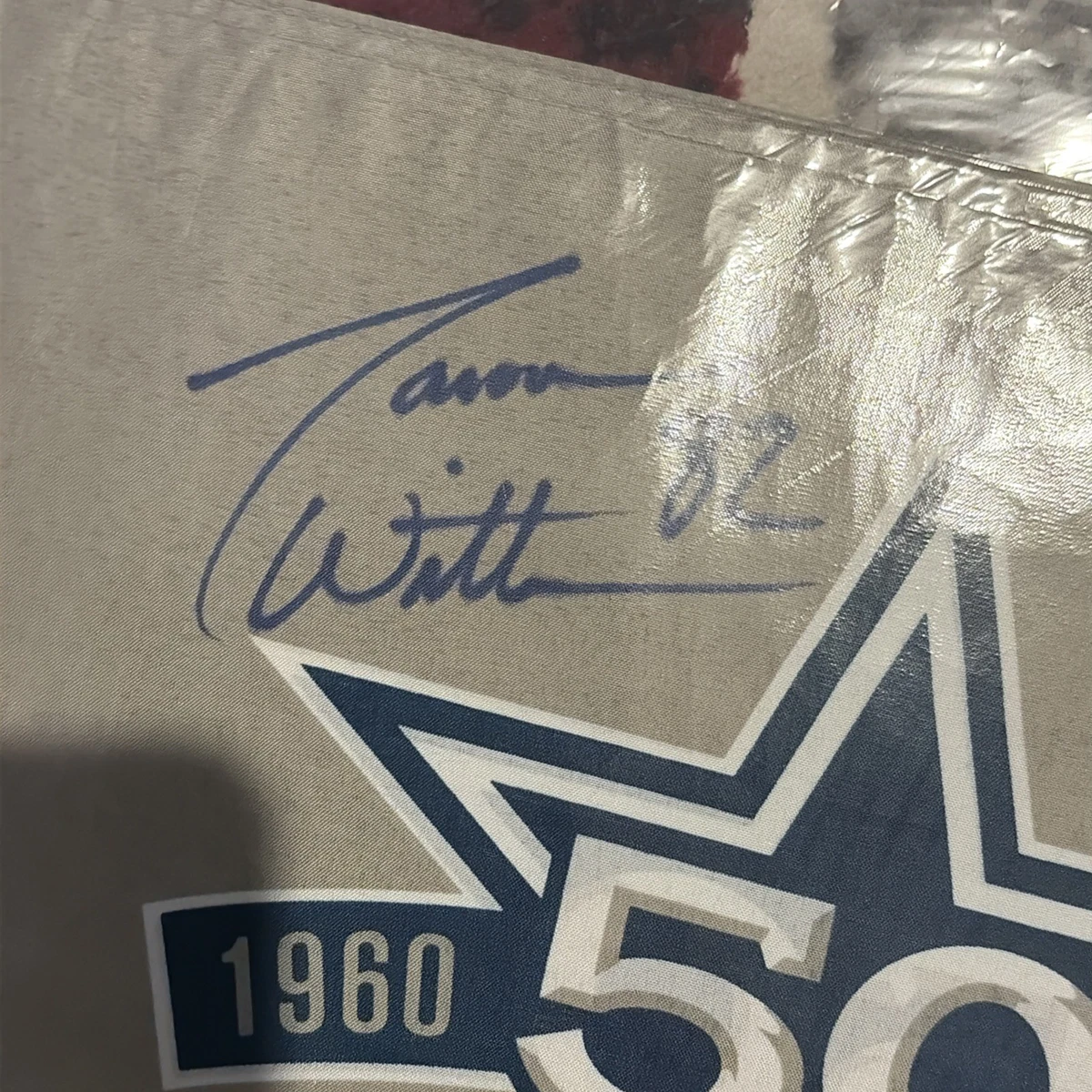 Dallas Cowboys Flag Signed By Jason Witten