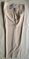 NINE & CO. by nine west Khaki Tan Flat Front Wide Leg Stretch Dress Pants Size 8