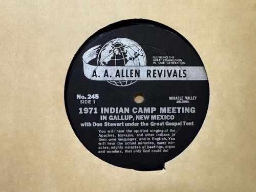 RARE 1971 A A Allen Revivals - INDIAN CAMP MEETING LP - PURPLE Vinyl - MIRACLES - Picture 2 of 8
