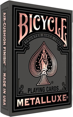Bicycle Black and Rose Gold Metalluxe Playing Cards   Premium Foil Metalluxe Dec